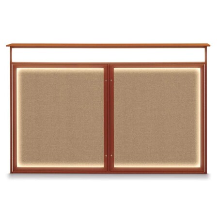 United Visual Products Open Faced Traditional Rounded Corkboard UV647ARC-BLACK-RUBBER